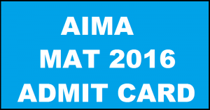 AIMA MAT February 2016 Admit Card