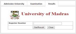 Madras University UG, PG Results –November 2015