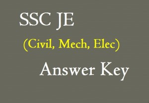SSC Junior Engineer (JE) Answer Key 2016