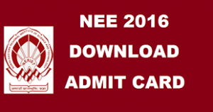 NEE 2016 Admit Card