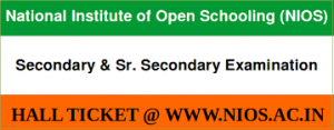 NIOS Class 10th and 12th Theory and Practical Exam Admit Card 2016