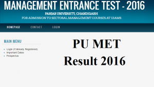 PU-MET Results 2016