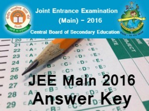 Student Alert! JEE (Mains) Answer Key 2016 @www.jeemain.nic.in