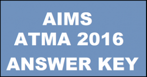 AIMS ATMA 2016 Answer Key