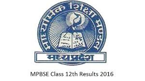 MPBSE HSSC (Class 12th) Results 2016 at 4 PM