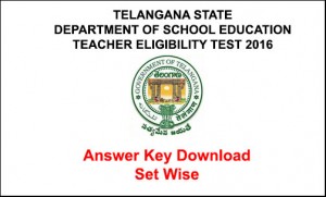 TS TET 2016 – Official Answer Key (Paper I and Paper II) Released
