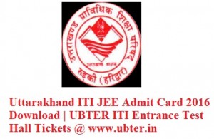 UBTER ITI JEE Admit Card 2016 – Hall Ticket Download Begins!