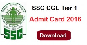 SSC CGL Tier-1 Admit Card 2016