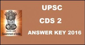 23rd October, UPSC CDS 2 Answer Key 2016